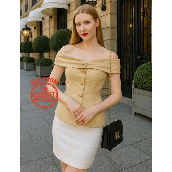 ZARA Strapless Linen Fitted Blazer NWT | Sand Tan | Structured Top - Picture 5 of 16